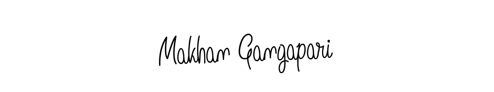 How to make Makhan Gangapari name signature. Use Angelique-Rose-font-FFP style for creating short signs online. This is the latest handwritten sign. Makhan Gangapari signature style 5 images and pictures png