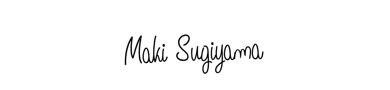 You should practise on your own different ways (Angelique-Rose-font-FFP) to write your name (Maki Sugiyama) in signature. don't let someone else do it for you. Maki Sugiyama signature style 5 images and pictures png