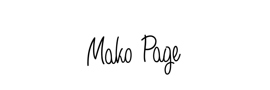 Design your own signature with our free online signature maker. With this signature software, you can create a handwritten (Angelique-Rose-font-FFP) signature for name Mako Page. Mako Page signature style 5 images and pictures png