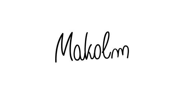 Make a beautiful signature design for name Makolm. With this signature (Angelique-Rose-font-FFP) style, you can create a handwritten signature for free. Makolm signature style 5 images and pictures png