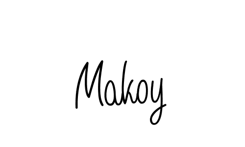 You should practise on your own different ways (Angelique-Rose-font-FFP) to write your name (Makoy) in signature. don't let someone else do it for you. Makoy signature style 5 images and pictures png