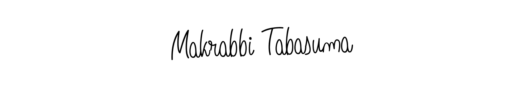 Use a signature maker to create a handwritten signature online. With this signature software, you can design (Angelique-Rose-font-FFP) your own signature for name Makrabbi Tabasuma. Makrabbi Tabasuma signature style 5 images and pictures png