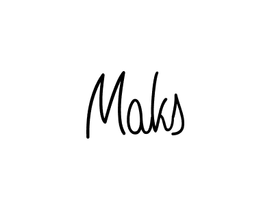Create a beautiful signature design for name Maks. With this signature (Angelique-Rose-font-FFP) fonts, you can make a handwritten signature for free. Maks signature style 5 images and pictures png