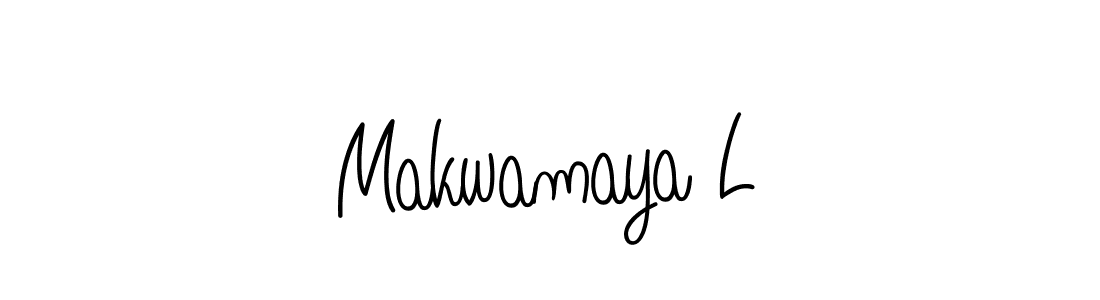 How to make Makwamaya L signature? Angelique-Rose-font-FFP is a professional autograph style. Create handwritten signature for Makwamaya L name. Makwamaya L signature style 5 images and pictures png