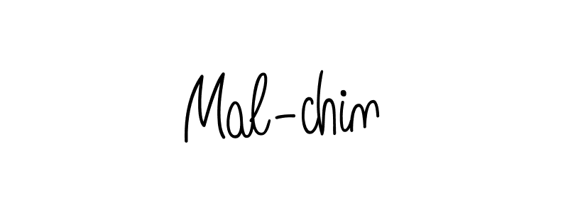 Mal-chin stylish signature style. Best Handwritten Sign (Angelique-Rose-font-FFP) for my name. Handwritten Signature Collection Ideas for my name Mal-chin. Mal-chin signature style 5 images and pictures png