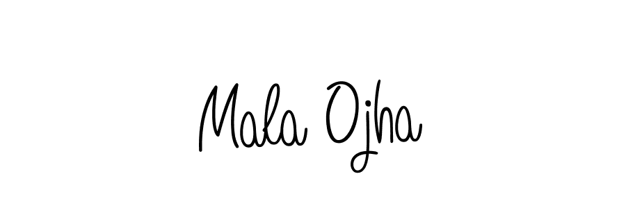 Mala Ojha stylish signature style. Best Handwritten Sign (Angelique-Rose-font-FFP) for my name. Handwritten Signature Collection Ideas for my name Mala Ojha. Mala Ojha signature style 5 images and pictures png