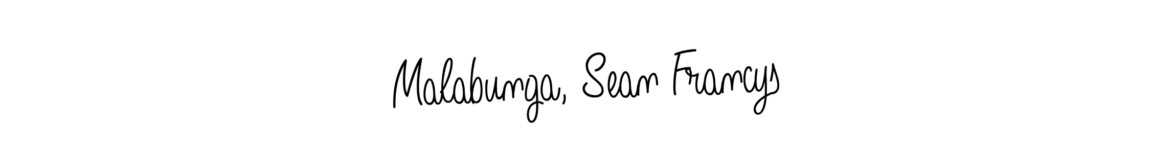 You should practise on your own different ways (Angelique-Rose-font-FFP) to write your name (Malabunga, Sean Francys) in signature. don't let someone else do it for you. Malabunga, Sean Francys signature style 5 images and pictures png