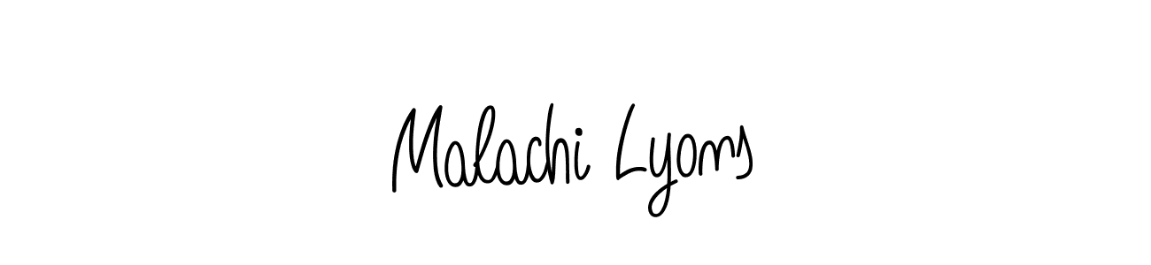 Make a beautiful signature design for name Malachi Lyons. With this signature (Angelique-Rose-font-FFP) style, you can create a handwritten signature for free. Malachi Lyons signature style 5 images and pictures png