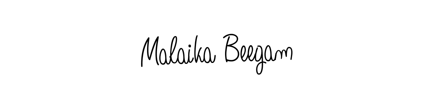 How to make Malaika Beegam signature? Angelique-Rose-font-FFP is a professional autograph style. Create handwritten signature for Malaika Beegam name. Malaika Beegam signature style 5 images and pictures png