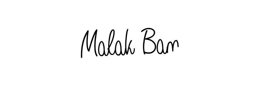 Use a signature maker to create a handwritten signature online. With this signature software, you can design (Angelique-Rose-font-FFP) your own signature for name Malak Ban. Malak Ban signature style 5 images and pictures png