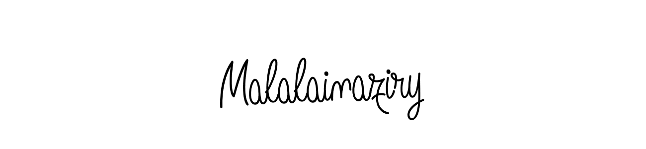 Check out images of Autograph of Malalainaziry name. Actor Malalainaziry Signature Style. Angelique-Rose-font-FFP is a professional sign style online. Malalainaziry signature style 5 images and pictures png