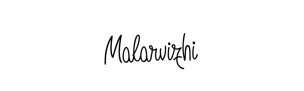You should practise on your own different ways (Angelique-Rose-font-FFP) to write your name (Malarvizhi) in signature. don't let someone else do it for you. Malarvizhi signature style 5 images and pictures png