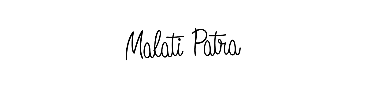 You should practise on your own different ways (Angelique-Rose-font-FFP) to write your name (Malati Patra) in signature. don't let someone else do it for you. Malati Patra signature style 5 images and pictures png