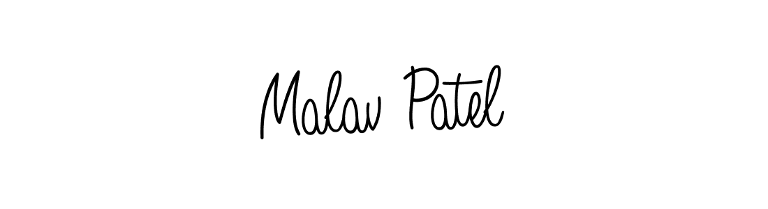 Create a beautiful signature design for name Malav Patel. With this signature (Angelique-Rose-font-FFP) fonts, you can make a handwritten signature for free. Malav Patel signature style 5 images and pictures png