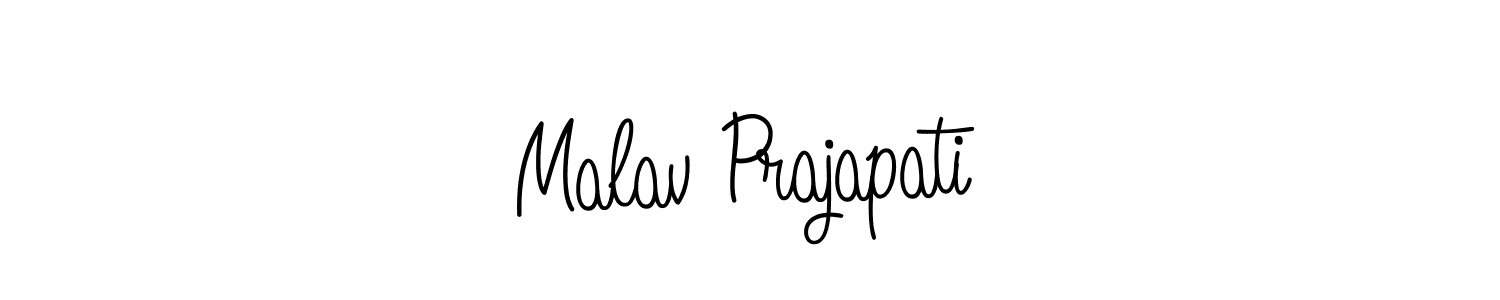 You should practise on your own different ways (Angelique-Rose-font-FFP) to write your name (Malav Prajapati) in signature. don't let someone else do it for you. Malav Prajapati signature style 5 images and pictures png