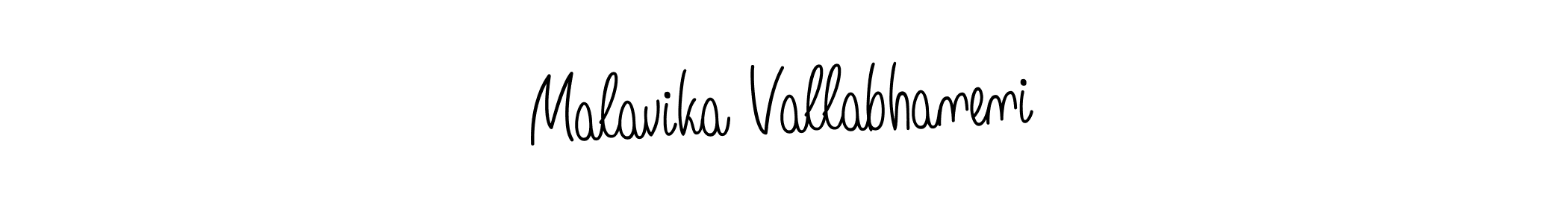 The best way (Angelique-Rose-font-FFP) to make a short signature is to pick only two or three words in your name. The name Malavika Vallabhaneni include a total of six letters. For converting this name. Malavika Vallabhaneni signature style 5 images and pictures png