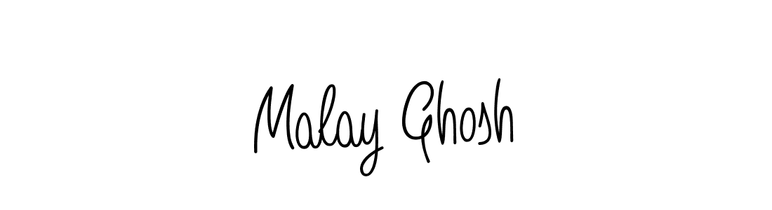Use a signature maker to create a handwritten signature online. With this signature software, you can design (Angelique-Rose-font-FFP) your own signature for name Malay Ghosh. Malay Ghosh signature style 5 images and pictures png