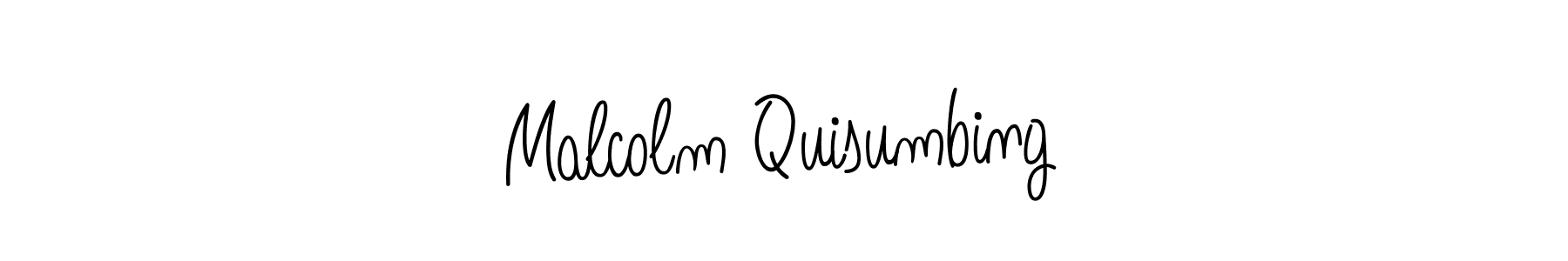 Design your own signature with our free online signature maker. With this signature software, you can create a handwritten (Angelique-Rose-font-FFP) signature for name Malcolm Quisumbing. Malcolm Quisumbing signature style 5 images and pictures png