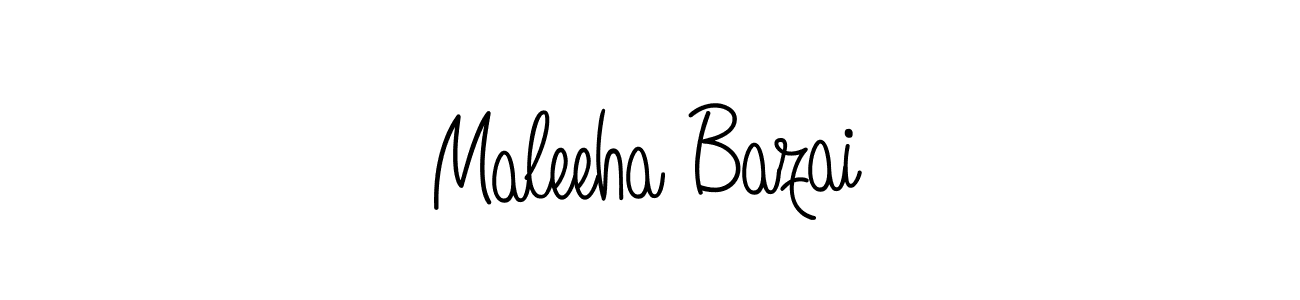 The best way (Angelique-Rose-font-FFP) to make a short signature is to pick only two or three words in your name. The name Maleeha Bazai include a total of six letters. For converting this name. Maleeha Bazai signature style 5 images and pictures png