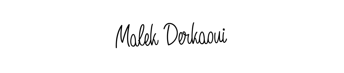 You should practise on your own different ways (Angelique-Rose-font-FFP) to write your name (Malek Derkaoui) in signature. don't let someone else do it for you. Malek Derkaoui signature style 5 images and pictures png