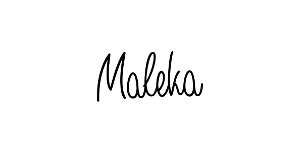 Create a beautiful signature design for name Maleka. With this signature (Angelique-Rose-font-FFP) fonts, you can make a handwritten signature for free. Maleka signature style 5 images and pictures png