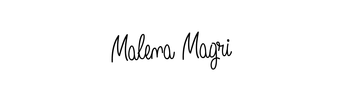 How to make Malena Magri name signature. Use Angelique-Rose-font-FFP style for creating short signs online. This is the latest handwritten sign. Malena Magri signature style 5 images and pictures png