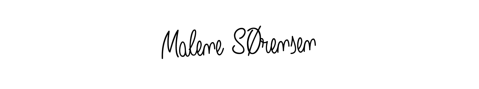 How to make Malene SØrensen name signature. Use Angelique-Rose-font-FFP style for creating short signs online. This is the latest handwritten sign. Malene SØrensen signature style 5 images and pictures png