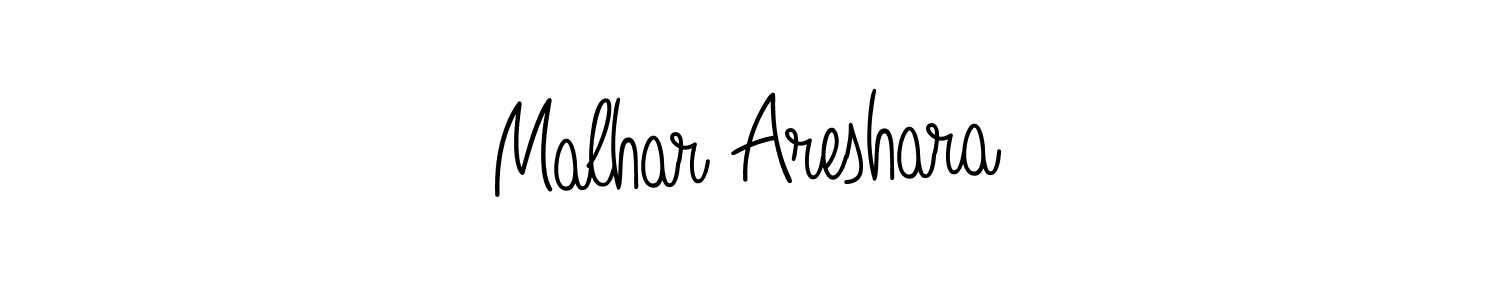 How to make Malhar Areshara signature? Angelique-Rose-font-FFP is a professional autograph style. Create handwritten signature for Malhar Areshara name. Malhar Areshara signature style 5 images and pictures png