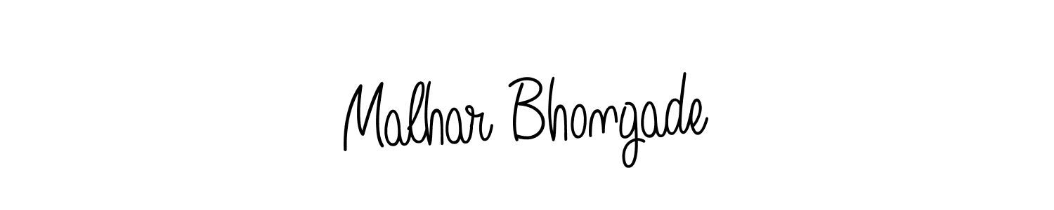 How to make Malhar Bhongade signature? Angelique-Rose-font-FFP is a professional autograph style. Create handwritten signature for Malhar Bhongade name. Malhar Bhongade signature style 5 images and pictures png