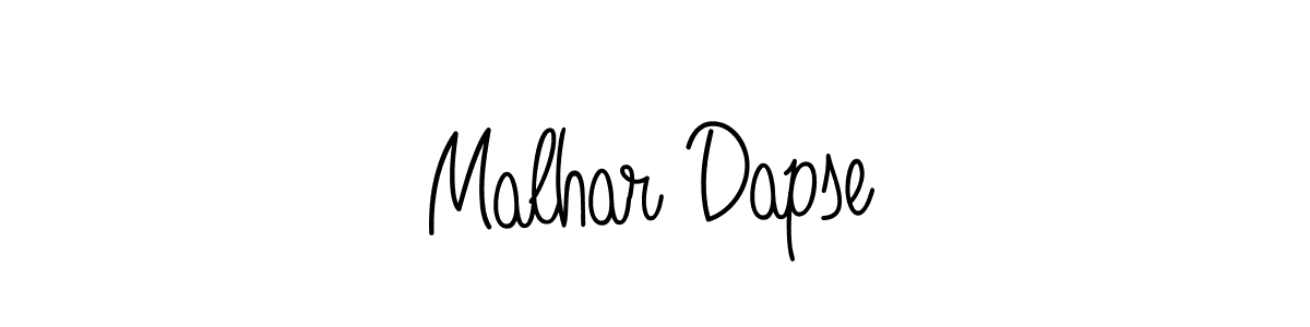 Malhar Dapse stylish signature style. Best Handwritten Sign (Angelique-Rose-font-FFP) for my name. Handwritten Signature Collection Ideas for my name Malhar Dapse. Malhar Dapse signature style 5 images and pictures png