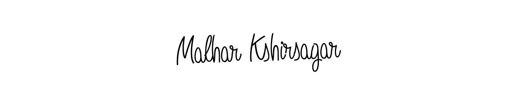 How to make Malhar Kshirsagar name signature. Use Angelique-Rose-font-FFP style for creating short signs online. This is the latest handwritten sign. Malhar Kshirsagar signature style 5 images and pictures png