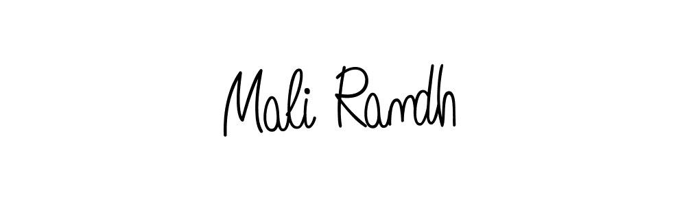 Make a beautiful signature design for name Mali Randh. With this signature (Angelique-Rose-font-FFP) style, you can create a handwritten signature for free. Mali Randh signature style 5 images and pictures png