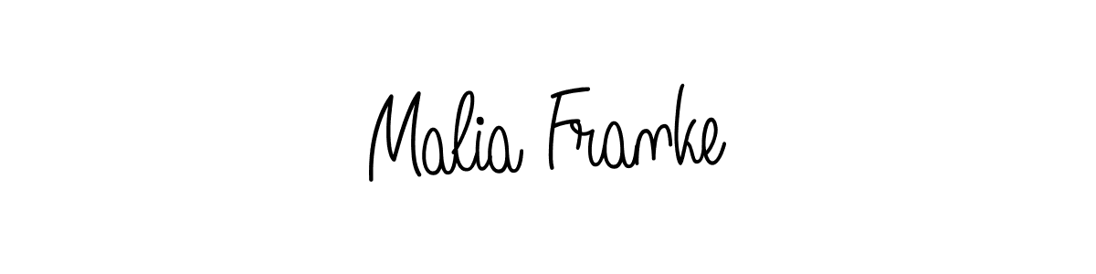 You should practise on your own different ways (Angelique-Rose-font-FFP) to write your name (Malia Franke) in signature. don't let someone else do it for you. Malia Franke signature style 5 images and pictures png