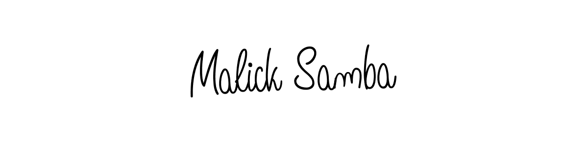 Make a beautiful signature design for name Malick Samba. With this signature (Angelique-Rose-font-FFP) style, you can create a handwritten signature for free. Malick Samba signature style 5 images and pictures png