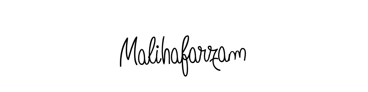 How to make Malihafarzam signature? Angelique-Rose-font-FFP is a professional autograph style. Create handwritten signature for Malihafarzam name. Malihafarzam signature style 5 images and pictures png