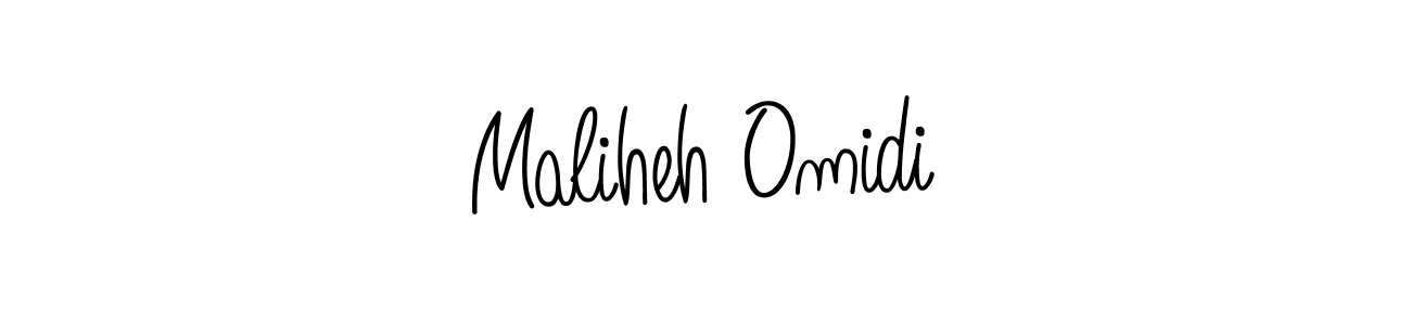 Make a beautiful signature design for name Maliheh Omidi. With this signature (Angelique-Rose-font-FFP) style, you can create a handwritten signature for free. Maliheh Omidi signature style 5 images and pictures png