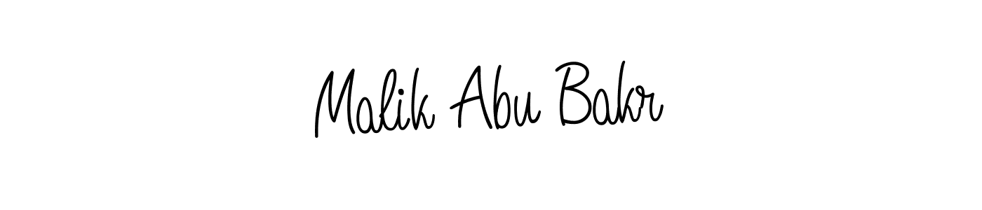 Design your own signature with our free online signature maker. With this signature software, you can create a handwritten (Angelique-Rose-font-FFP) signature for name Malik Abu Bakr. Malik Abu Bakr signature style 5 images and pictures png