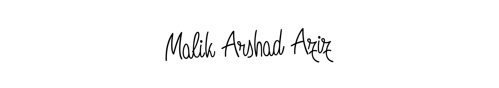 Use a signature maker to create a handwritten signature online. With this signature software, you can design (Angelique-Rose-font-FFP) your own signature for name Malik Arshad Aziz. Malik Arshad Aziz signature style 5 images and pictures png