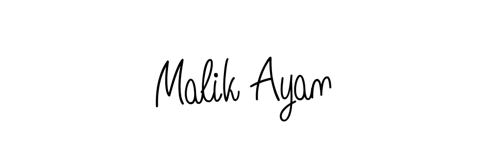 Create a beautiful signature design for name Malik Ayan. With this signature (Angelique-Rose-font-FFP) fonts, you can make a handwritten signature for free. Malik Ayan signature style 5 images and pictures png