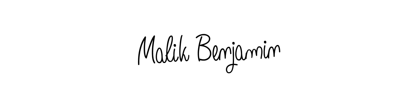 Malik Benjamin stylish signature style. Best Handwritten Sign (Angelique-Rose-font-FFP) for my name. Handwritten Signature Collection Ideas for my name Malik Benjamin. Malik Benjamin signature style 5 images and pictures png