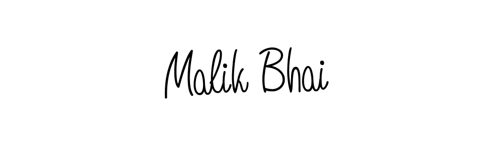 Make a beautiful signature design for name Malik Bhai. With this signature (Angelique-Rose-font-FFP) style, you can create a handwritten signature for free. Malik Bhai signature style 5 images and pictures png