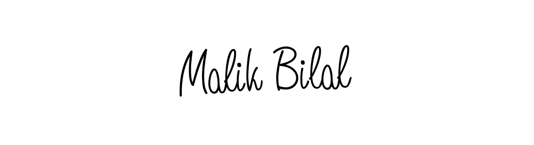 Use a signature maker to create a handwritten signature online. With this signature software, you can design (Angelique-Rose-font-FFP) your own signature for name Malik Bilal. Malik Bilal signature style 5 images and pictures png