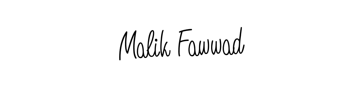You should practise on your own different ways (Angelique-Rose-font-FFP) to write your name (Malik Fawwad) in signature. don't let someone else do it for you. Malik Fawwad signature style 5 images and pictures png