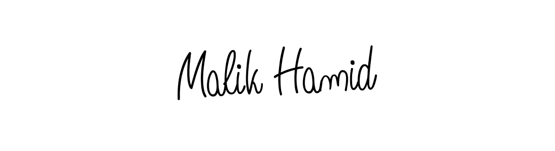 Malik Hamid stylish signature style. Best Handwritten Sign (Angelique-Rose-font-FFP) for my name. Handwritten Signature Collection Ideas for my name Malik Hamid. Malik Hamid signature style 5 images and pictures png