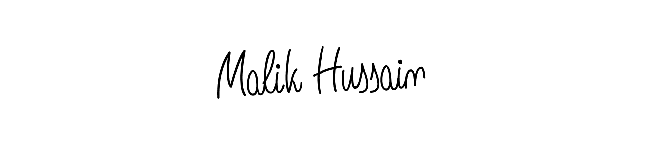 How to make Malik Hussain name signature. Use Angelique-Rose-font-FFP style for creating short signs online. This is the latest handwritten sign. Malik Hussain signature style 5 images and pictures png