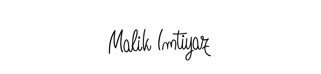 Make a beautiful signature design for name Malik Imtiyaz. With this signature (Angelique-Rose-font-FFP) style, you can create a handwritten signature for free. Malik Imtiyaz signature style 5 images and pictures png