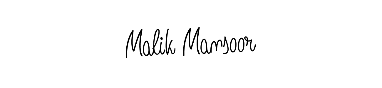 Use a signature maker to create a handwritten signature online. With this signature software, you can design (Angelique-Rose-font-FFP) your own signature for name Malik Mansoor. Malik Mansoor signature style 5 images and pictures png