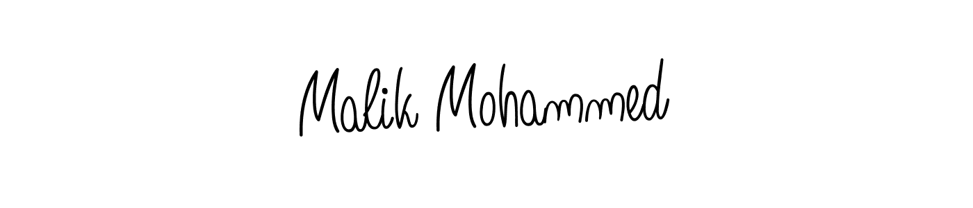 Use a signature maker to create a handwritten signature online. With this signature software, you can design (Angelique-Rose-font-FFP) your own signature for name Malik Mohammed. Malik Mohammed signature style 5 images and pictures png