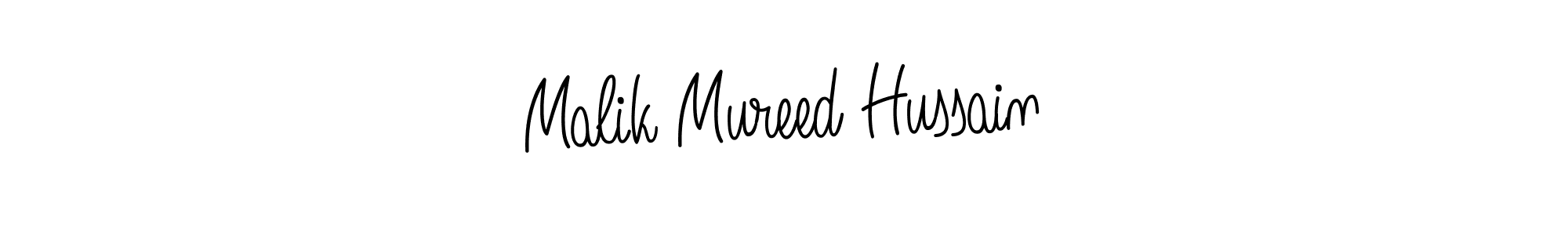 You should practise on your own different ways (Angelique-Rose-font-FFP) to write your name (Malik Mureed Hussain) in signature. don't let someone else do it for you. Malik Mureed Hussain signature style 5 images and pictures png
