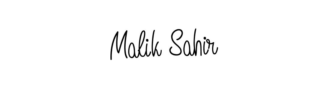 Malik Sahir stylish signature style. Best Handwritten Sign (Angelique-Rose-font-FFP) for my name. Handwritten Signature Collection Ideas for my name Malik Sahir. Malik Sahir signature style 5 images and pictures png